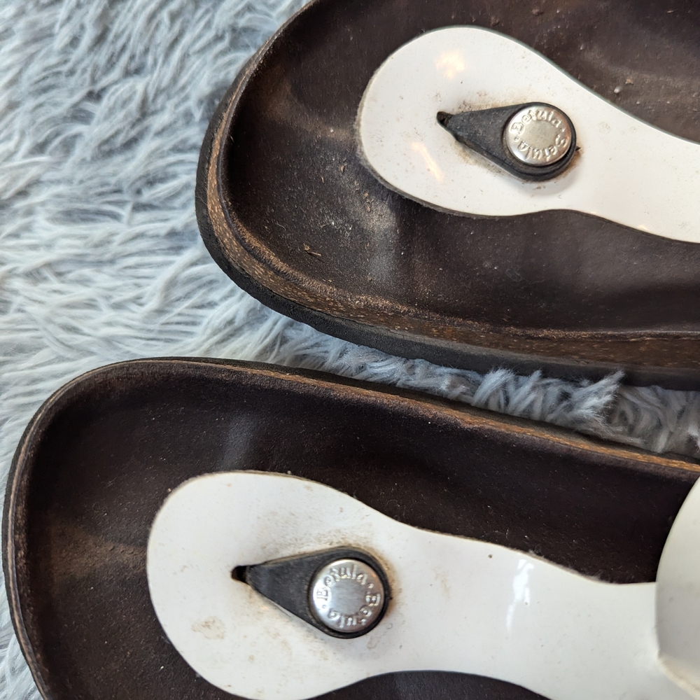 Birkenstock Betula White and Brown Women's Sandals 41 - Picture 2 of 5